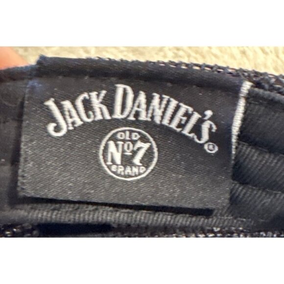 Jack Daniels Trucker Hat Black Mesh Embroidered Logo & Adjustable Strap - Picture 7 of 7